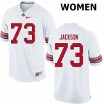 NCAA Ohio State Buckeyes Women's #73 Jonah Jackson White Nike Football College Jersey UHP6745CU